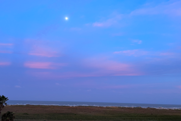 View of the Moon from the Condo Balcony