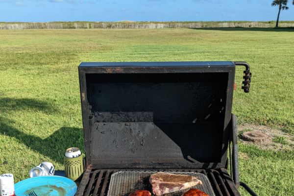 Charcoal Grill Right Next to the Condo