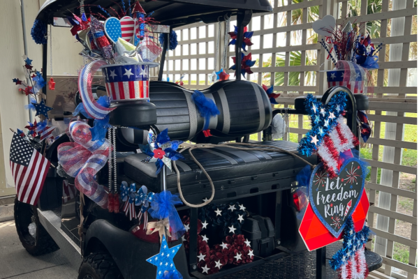 An Entry In the Pointe West 4th of July Golf Cart Parade