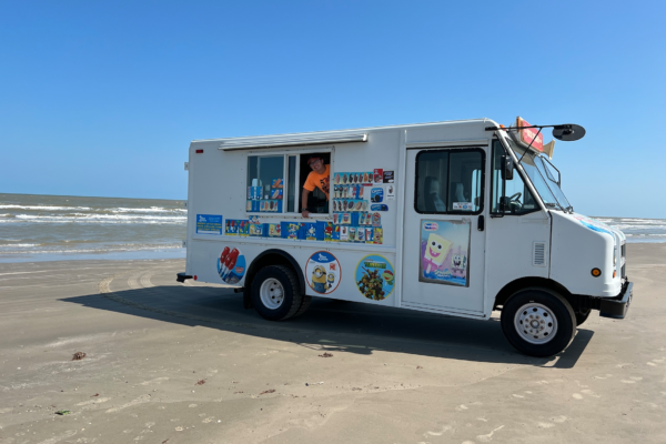 The Ice Cream Man on the Beach Next to Pointe West