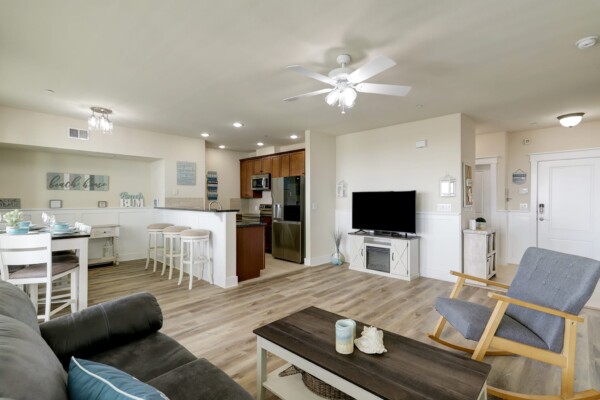 Living Room With Electric Fireplace