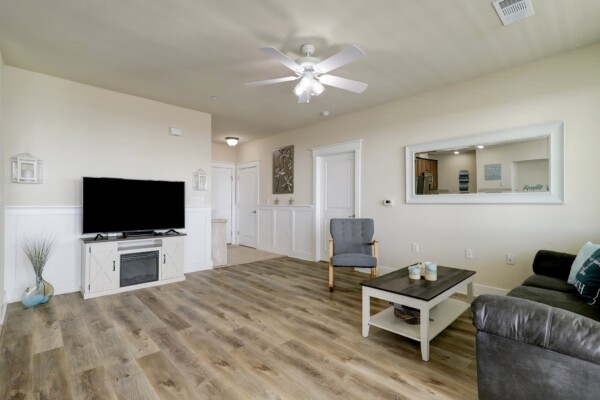 Living Room With Electric Fireplace