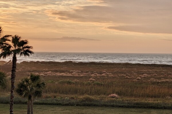 Sunrise Over The Gulf As Seen From The Condo Balcony